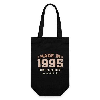 Made In 1995 Geburtstagsgeschenk 1995 Jahrgang 1995 - Geschenkbeutel für Flaschen - Schwarz - Vorne