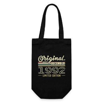 December 1992 Birthday December 1992 December - Gift Bag for Bottles - black - Front