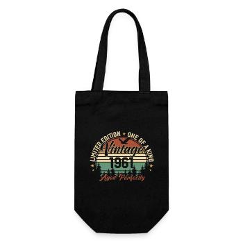 Vintage 1961 Rétro 1961 Cadeau D'anniversaire 1961 - Sac à bouteille - noir - Devant