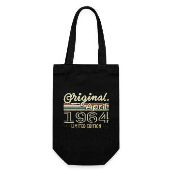 April 1964 61st Anniversary Gift April 1964 - Gift Bag for Bottles - black - Front