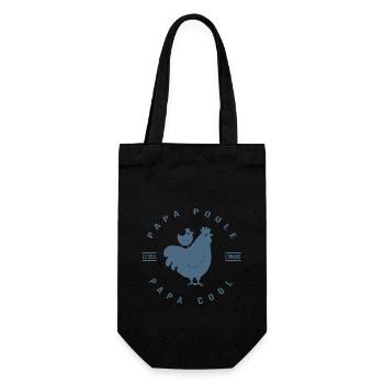 papa poule Cadeau Humour fête des pères - Sac à bouteille - noir - Devant
