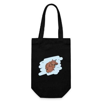 Design d’illustration « Bisous d’écureuil » - Sac à bouteille - noir - Devant