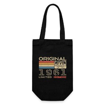 Cadeau Anniversaire 1961 Rétro 1961 - Vintage 1961 - Sac à bouteille - noir - Devant