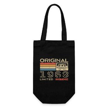 1968 Retro 1968 Geburtstagsgeschenk - Jahrgang 1968 - Geschenkbeutel für Flaschen - Schwarz - Vorne