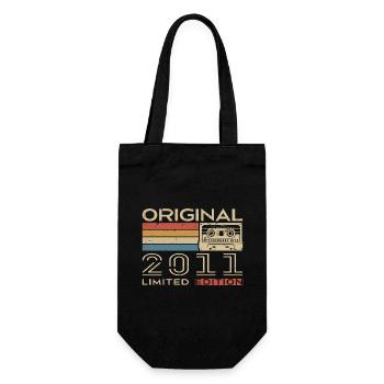 Cadeau Anniversaire 2011 Rétro 2011 - Vintage 2011 - Sac à bouteille - noir - Devant