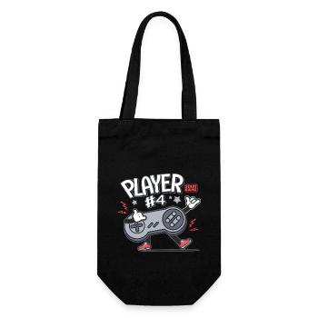 Gamer Player 4 console video games Family - Gift Bag for Bottles - black - Front