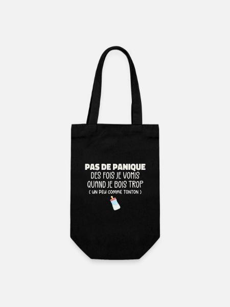 Bébé Cadeau Je Bois Trop Humour Tonton Cadeau - Sac à bouteille - noir