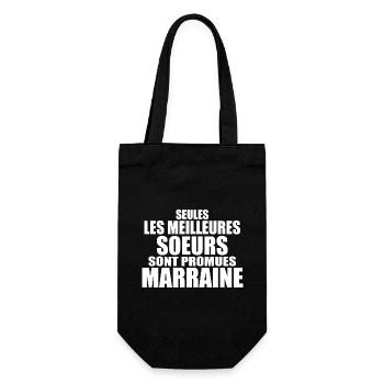 Seules Les Meilleures Soeurs Sont Promues Marraine - Sac à bouteille - noir - Devant