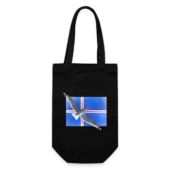 Iseland Seagull - Gift Bag for Bottles - black - Front