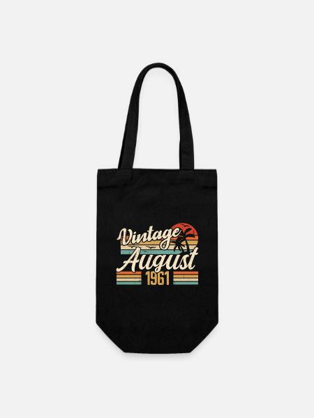 August 1961 Geburtstag 1961 - August Legends Geschenk - Geschenkbeutel für Flaschen - Schwarz