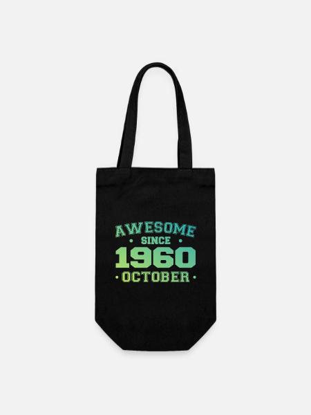 Octobre 1960 - Cadeau Anniversaire Octobre 1960 - Sac à bouteille - noir