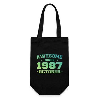 October 1987 - October 1987 Birthday Gift - Gift Bag for Bottles - black - Front