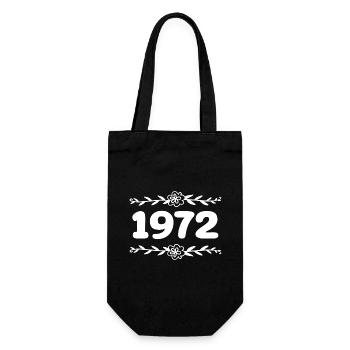 1972 Vintage 1972 Retro 1972 Anniversary 1972 - Gift Bag for Bottles - black - Front