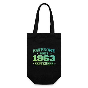 Septembre 1963 Cadeau Anniversaire Septembre 1963 - Sac à bouteille - noir - Devant