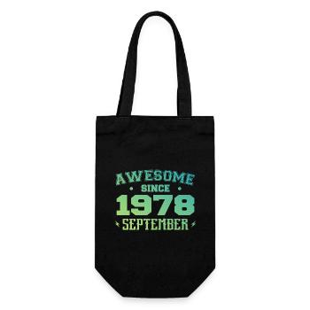 September 1978 Birthday Gift September 1978 - Gift Bag for Bottles - black - Front