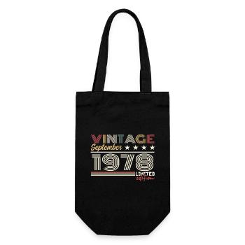 Vintage Septembre 1978 Septembre 1978 September - Gift Bag for Bottles - black - Front