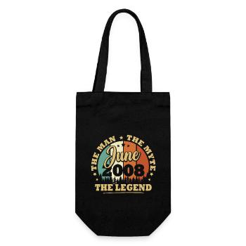 Juin 2008, 15 Ans Anniversaire garçons et filles - Sac à bouteille - noir - Devant