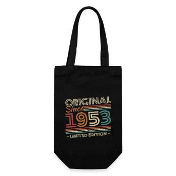 Original 1953 Vintage Birthday Gift 1953 - Gift Bag for Bottles - black - Front