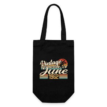 Juni 1962 Geburtstag 1962 Retro 1962 Juni 1962 - Geschenkbeutel für Flaschen - Schwarz - Vorne