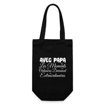 Avec Papa Les Moments Ordinaires Deviennent Extra - Sac à bouteille - noir - Devant