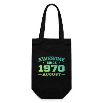 1970 Août Année Naissance Anniversaire Août 1970 - Sac à bouteille - noir - Devant
