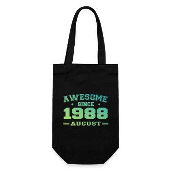 1988 Août Année Naissance Anniversaire Août 1988 - Sac à bouteille - noir - Devant