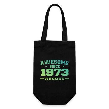 1973 August Year Birth Birthday August 1973 - Gift Bag for Bottles - black - Front