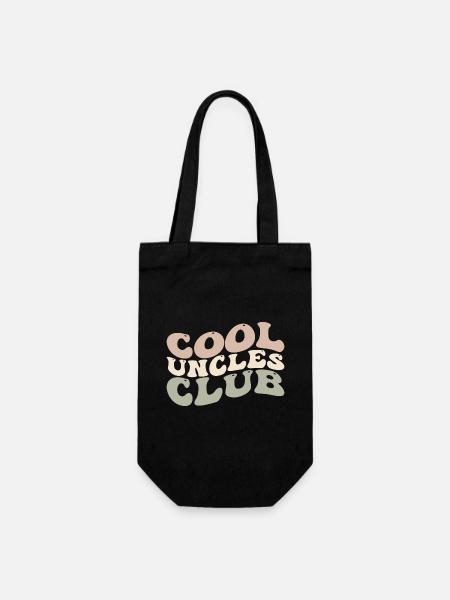 Cooler Onkel Club | Coole Onkel , Neuer Onkel - Geschenkbeutel für Flaschen - Schwarz