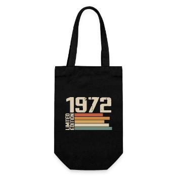 1972 Vintage - Retro 1972 Cadeau Anniversaire 1972 - Sac à bouteille - noir - Devant