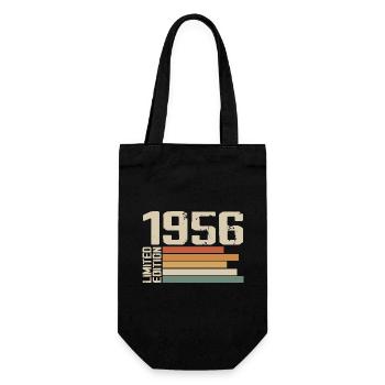 1956 Vintage - Retro 1956 Birthday Gift 1956 - Gift Bag for Bottles - black - Front