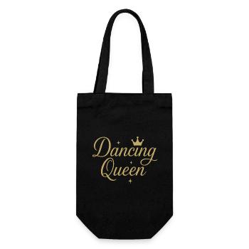 Dancing Queen Shirt – Glamour für Powerfrauen - Geschenkbeutel für Flaschen - Schwarz - Vorne
