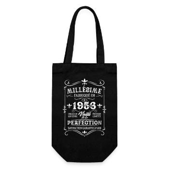 Cadeau D'anniversaire Millésime Fabriqué En 1956 - Sac à bouteille - noir - Devant
