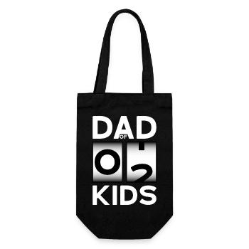 DAD OF 2 KIDS PAPA ZWEI KINDER VATERTAG - Geschenkbeutel für Flaschen - Schwarz - Vorne
