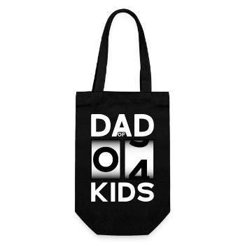 PAPA DE 4 ENFANTS FUTUR PAPA QUATRE ENFANTS - Sac à bouteille - noir - Devant