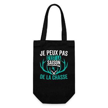 Je Peux Pas C'Est La Saison De La Chasse Chasseur - Sac à bouteille - noir - Devant