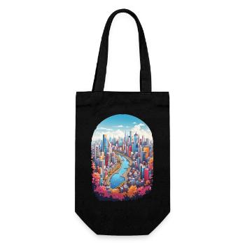City Landscape - Gift Bag for Bottles - black - Front
