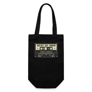 Cassette rétro années 1950 vintage années 1950 anniversaire années 1950 - Sac à bouteille - noir - Devant