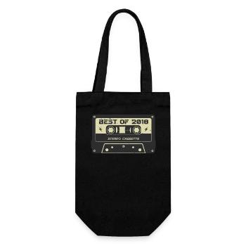 Retro Kassette 2018 vintage 2018 Geburtstag 2018 - Geschenkbeutel für Flaschen - Schwarz - Vorne