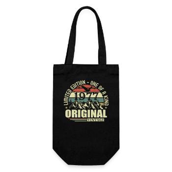 Original 1977 Vintage Retro Vintage 1977 Born - Gift Bag for Bottles - black - Front
