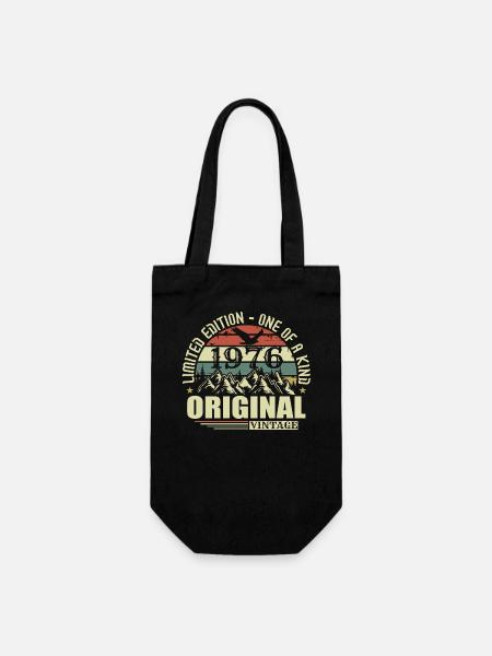 Original 1976 Vintage Retro Jahrgang 1976 geboren - Geschenkbeutel für Flaschen - Schwarz