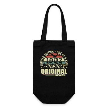 Original 1992 Vintage Retro Vintage 1992 Born - Gift Bag for Bottles - black - Front