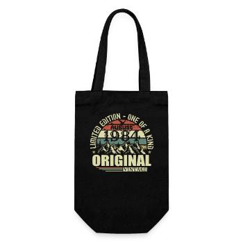 August 1984 birthday august 1984 vintage August - Gift Bag for Bottles - black - Front