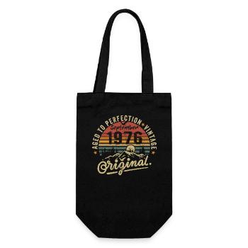 september 1976 anniversary september 1976 september - Gift Bag for Bottles - black - Front