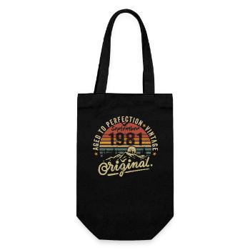 september 1981 anniversary september 1981 september - Gift Bag for Bottles - black - Front