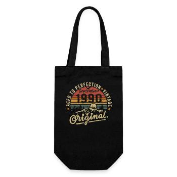 september 1990 anniversary september 1990 september - Gift Bag for Bottles - black - Front