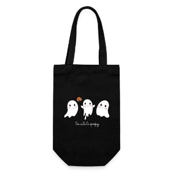 Mignon Spooky Halloween Cat Costume de fantôme - Sac à bouteille - noir - Devant