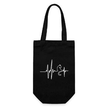 Heartbeat Cats Lovers For Cat Owner Funny Cute Cat - Sac à bouteille - noir - Devant