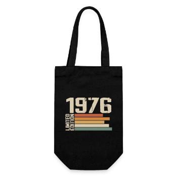 1976 Vintage - Retro 1976 Geburtstagsgeschenk 1976 - Geschenkbeutel für Flaschen - Schwarz - Vorne