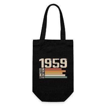 1959 Vintage - Retro 1959 Birthday Gift 1959 - Gift Bag for Bottles - black - Front
