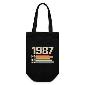 1987 Vintage - Retro 1987 Cadeau Anniversaire 1987 - Sac à bouteille - noir - Devant